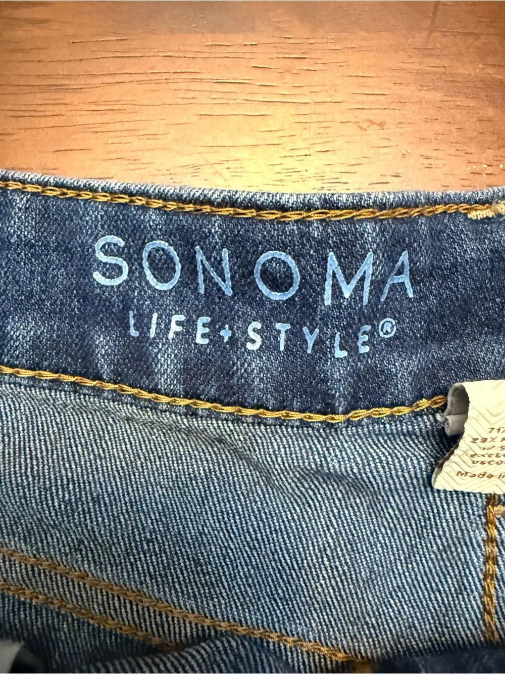 Sonoma Women’s Shorts Trio - Blue Denim, Tan, Gray - Picture 2 of 10